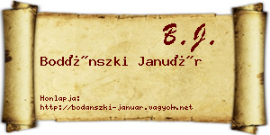 Bodánszki Január névjegykártya